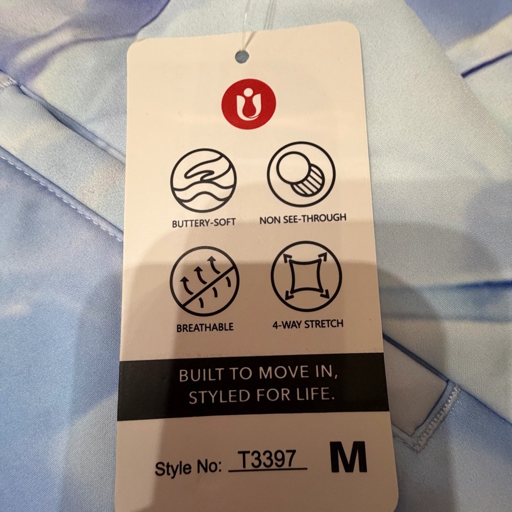 NWT OTOS Abstract Blue White Fleece Full Zip Hooded Hoodie Sweatshirt, M - Picture 3 of 10